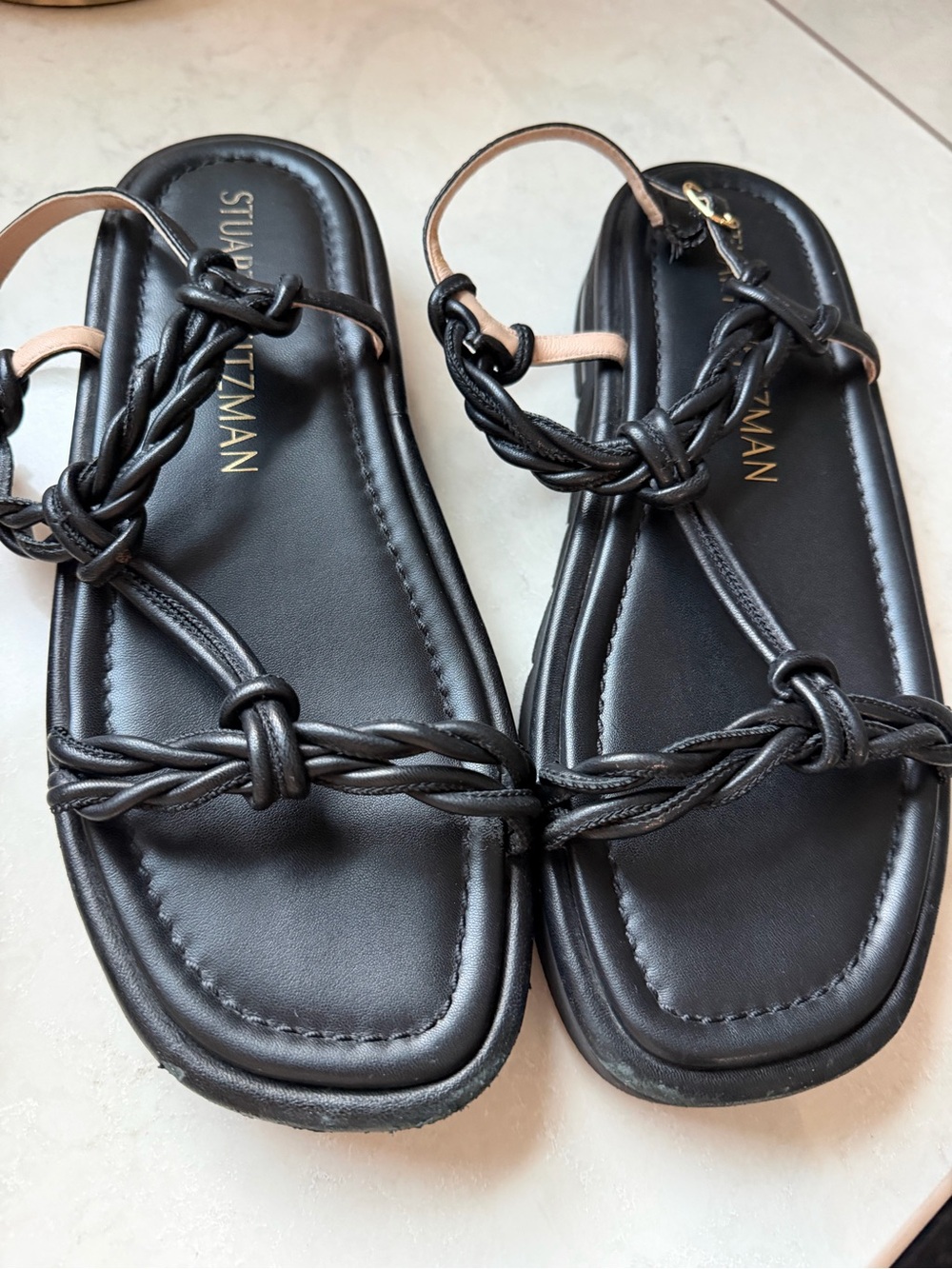 Stuart Weitzman Calypso Slide. Black size 9 - Picture 4 of 8
